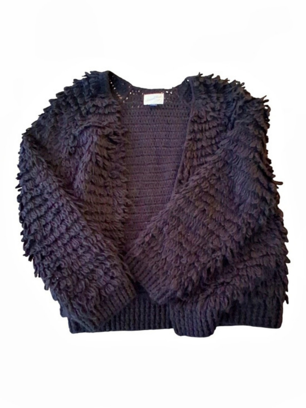 Universal Thread Black Looped Cardigan Sweater Black Medium